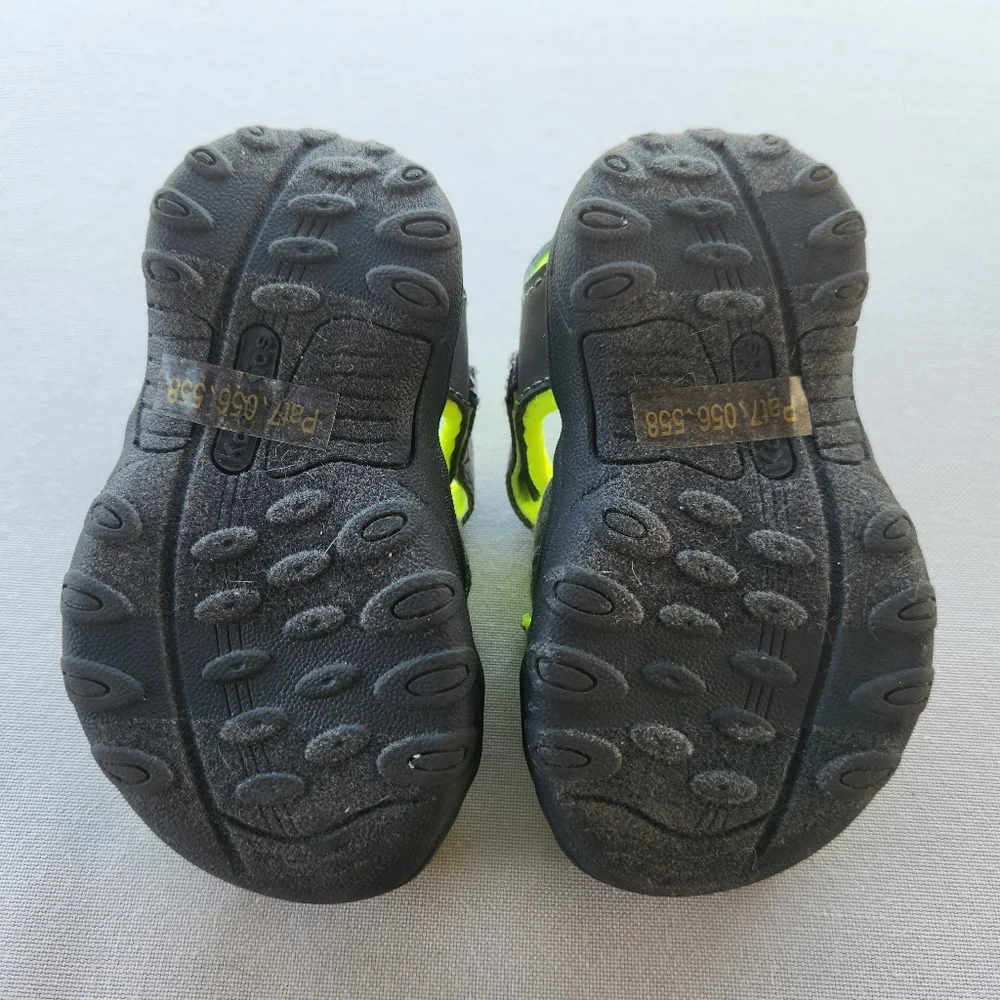 Koala kids grey and neon yellow sandals